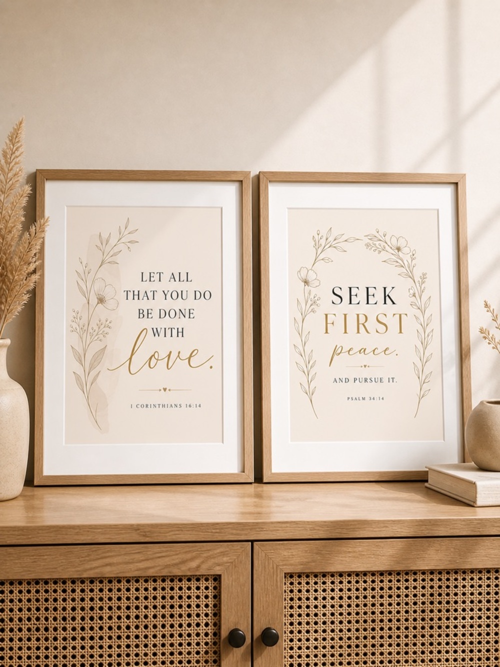 DDS Art Print, Set of 2, 8x10, Bible Verse, Paper Print, Unframed, Boho Series